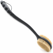 Avilana front view of long-handle body brush showing full length and curve benefit
