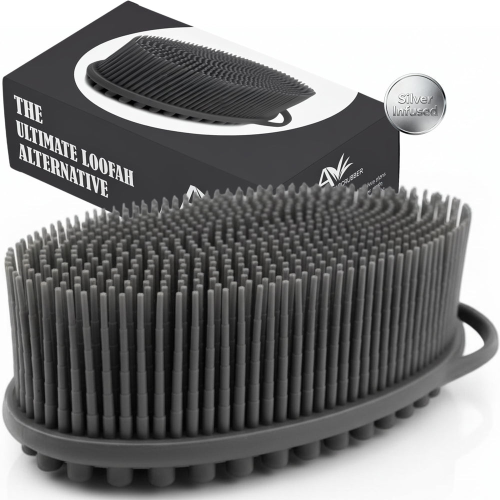 Avilana front view showing dark gray-silver scrubber and modern design benefits hygiene