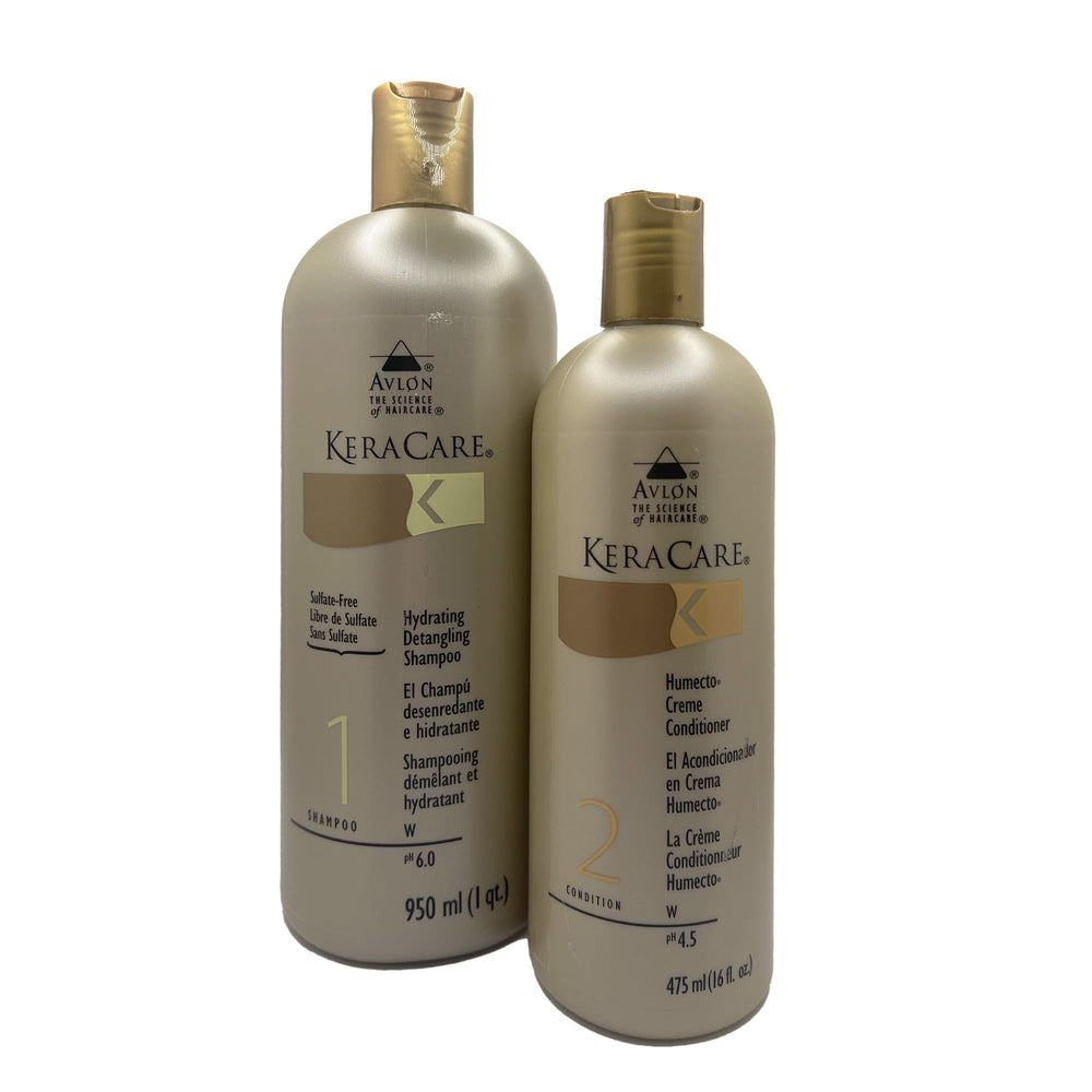 Avlon Keracare front packaging showing both bottles for easy identification and value
