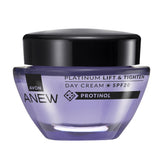 AVON Anew Platinum front jar showing sleek packaging and premium presentation