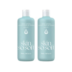 AVON Skin So Soft front-packaging showing twin bottles and value