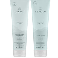 Awapuhi Wild Ginger front packaging showing both bottles and gift design, highlights premium quality