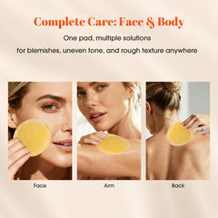 AwesomeWare demonstrating pad wiping face to remove oil and refresh skin quickly