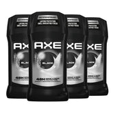 AXE Black front packaging shows clean design and durable four-pack convenience
