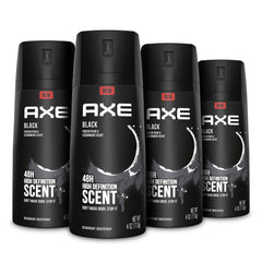 AXE Black front packaging showing can and frozen pear cedarwood scent benefit