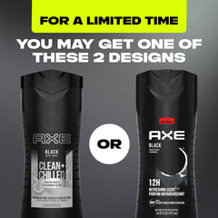 AXE Black rich foamy lather demonstrating cleansing action and skin-softening moisturizers