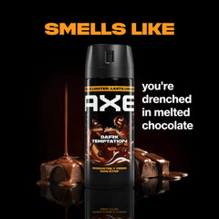 AXE Dark Temptation texture close-up illustrating lightweight, long-lasting feel