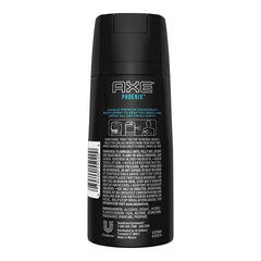 AXE Phoenix close-up of aerosol can label and texture, clear brand detail for confidence