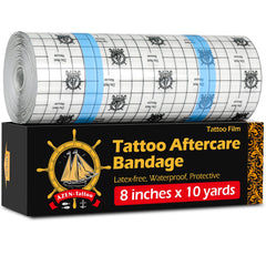 AZEN front roll packaging shows full 8 by 10 yard bandage, protective and versatile