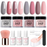 AZUREBEAUTY front packaging showing complete dip powder kit and benefits