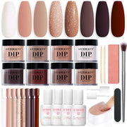 AzureBeauty kit contents flatlay showing all powders and tools for easy at-home use