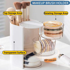 Azurphoric brush slot holding hair brush upright to protect bristles and save space