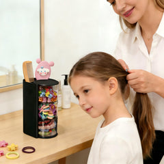 Azurphoric transparent drawer filled with puffs and small accessories protected