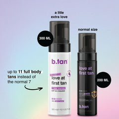 B.TAN mitt applying mousse demonstrating even streak-free coverage