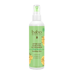 Babo Botanicals bottle front packaging showing product benefits and label