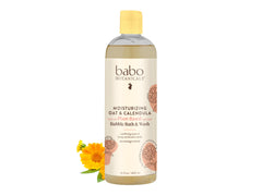 Babo Botanicals front bottle view showing product and calming benefits