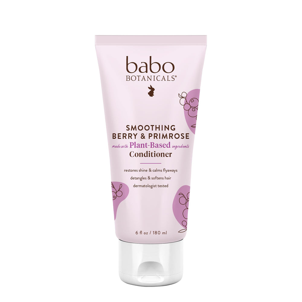 Babo Botanicals front bottle showing product and benefit of gentle detangling