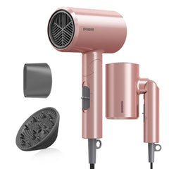 BABONIR front view pink hair dryer showing sleek design and fast drying benefit