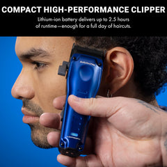 BaBylissPRO trimmer T‑blade closeup showing deep teeth for precise edging benefit