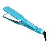 BaBylissPRO front view showing wide blue flat iron for fast straightening