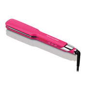 BaBylissPRO front view of Pink Rush iron showing sleek ergonomic shape and color
