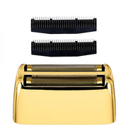 BaBylissPRO FXRF2G gold head front view showing sleek finish and easy replacement benefit