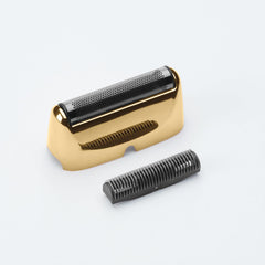 BaBylissPRO gold foil front view showing compact design and close-shave benefit