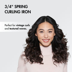 BaBylissPRO in-use curling action creating defined curls quickly