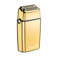 BaBylissPRO METALFX front view showing compact razor and gold foils for precise shaving