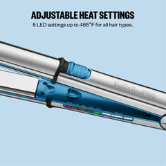 BaBylissPRO handle and LED controls for precise temperature selection and comfortable grip