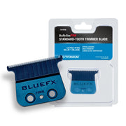 BaBylissPRO front view of blue ultra-thin T-blade showing clean edge and precision