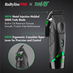 BaBylissPRO trimmer front view highlighting precise edge control for lines