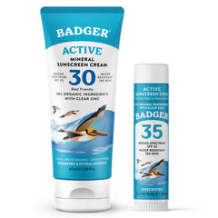 Badger front packaging combo showing both cream and stick for convenient protection