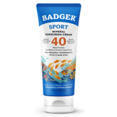 Badger sport tube front view showing SPF 40 protection and branding