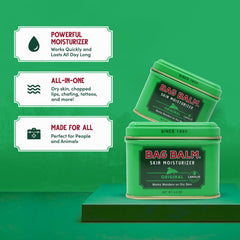 Three Bag Balm tins arranged to show pack quantity and convenience