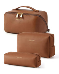 BAGSMART coffee brown front view showing organized exterior and polished look