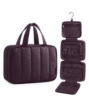 BAGSMART front view closed crimson purple bag showing compact organization benefit