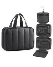 BAGSMART front closed toiletry bag showing compact protection and easy carry
