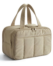 BAGSMART front view showing roomy cushioned exterior and neutral color