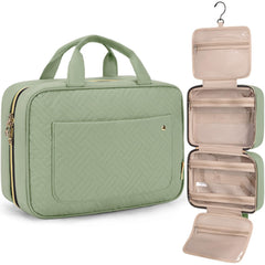 BAGSMART front view showing compact green exterior and handle, durable travel benefit