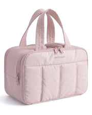 BAGSMART front view in pink showing neat exterior and zipper benefits