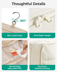 BAGSMART hanging in bathroom on towel rack showing space-saving accessibility benefit