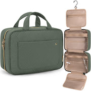 BAGSMART front view of medium hazy green bag showing compact shape and pockets