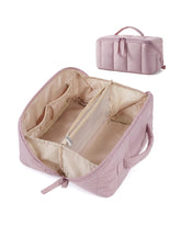 BAGSMART front view showing mist purple quilted exterior and handle, stylish protection