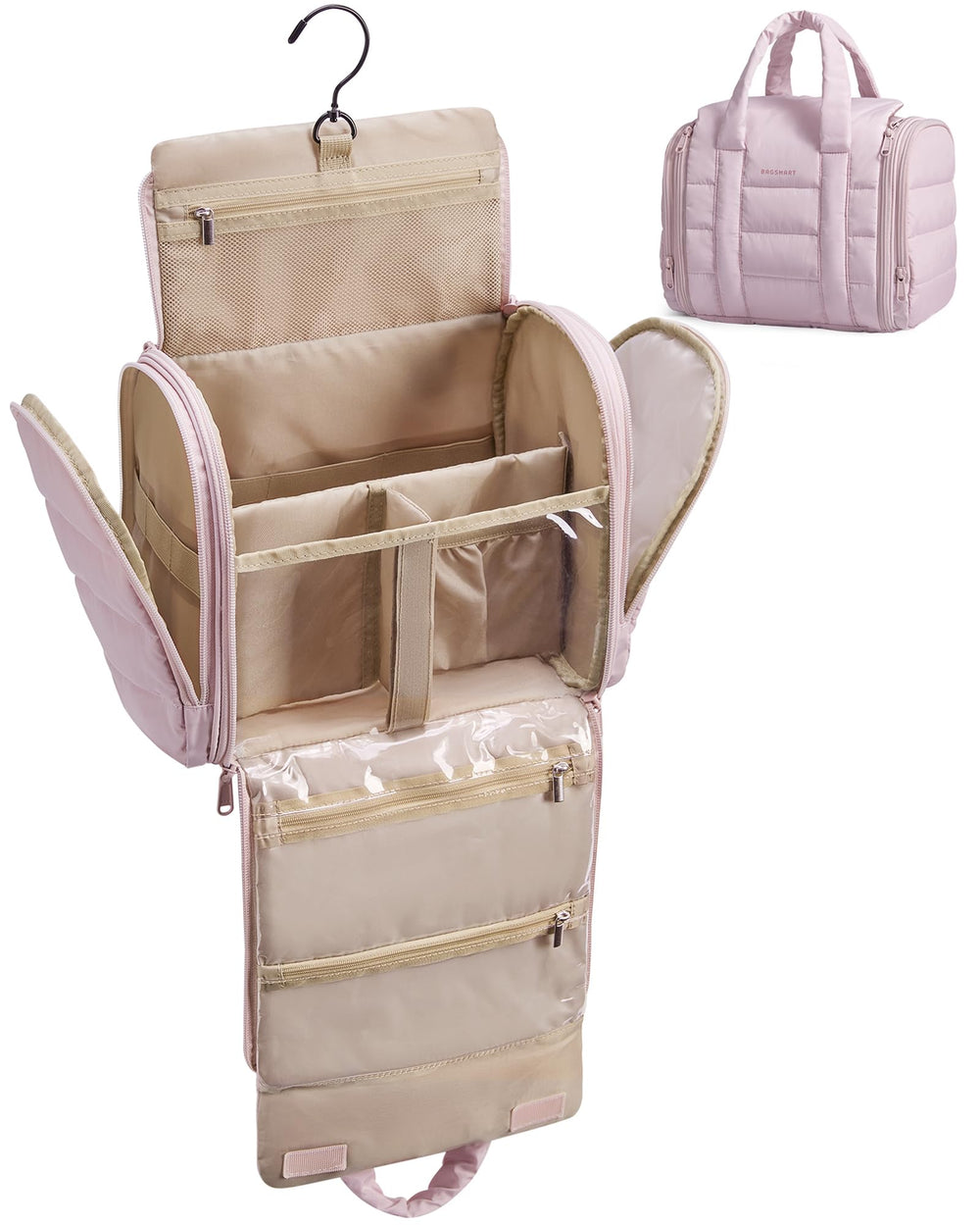 BAGSMART front view showing organized compartments and easy carry benefit