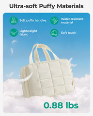 BAGSMART open interior layout with elastic straps showing upright bottle organization benefit