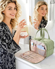 BAGSMART open bag revealing two main compartments for easy packing and access