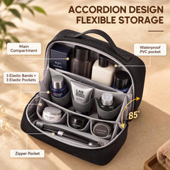 BagUrshion accordion expansion demonstrating flexible vertical storage capacity