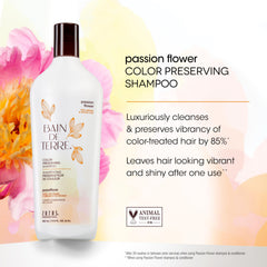 Bain de Terre shampoo lather texture close-up showing gentle foam and moisture