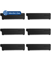 BAKBLADE front view of six cartridge pack showing ready replacements and convenience